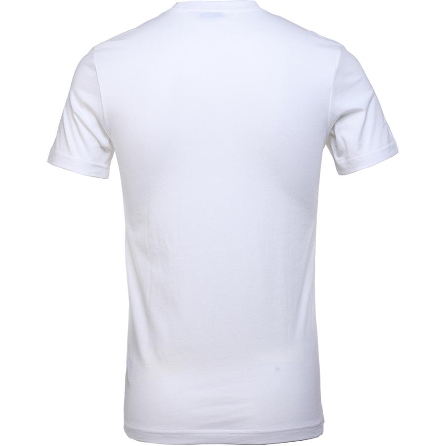 adidas Originals Logo Print Round Neck Short Sleeve T-Shirt Unisex Tops White AY8281