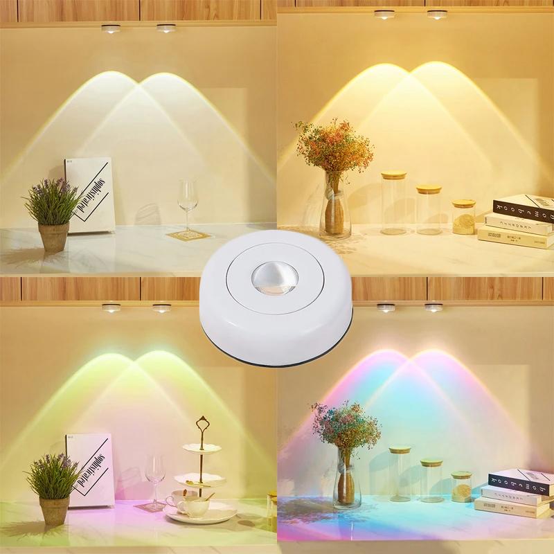 Xiaomi Cat Eye Spotlight Battery Power Under Cabinet Light Sunset Rainbow Atmosphere LED Night Lamp Closet Cupboard Bookshelf Decor