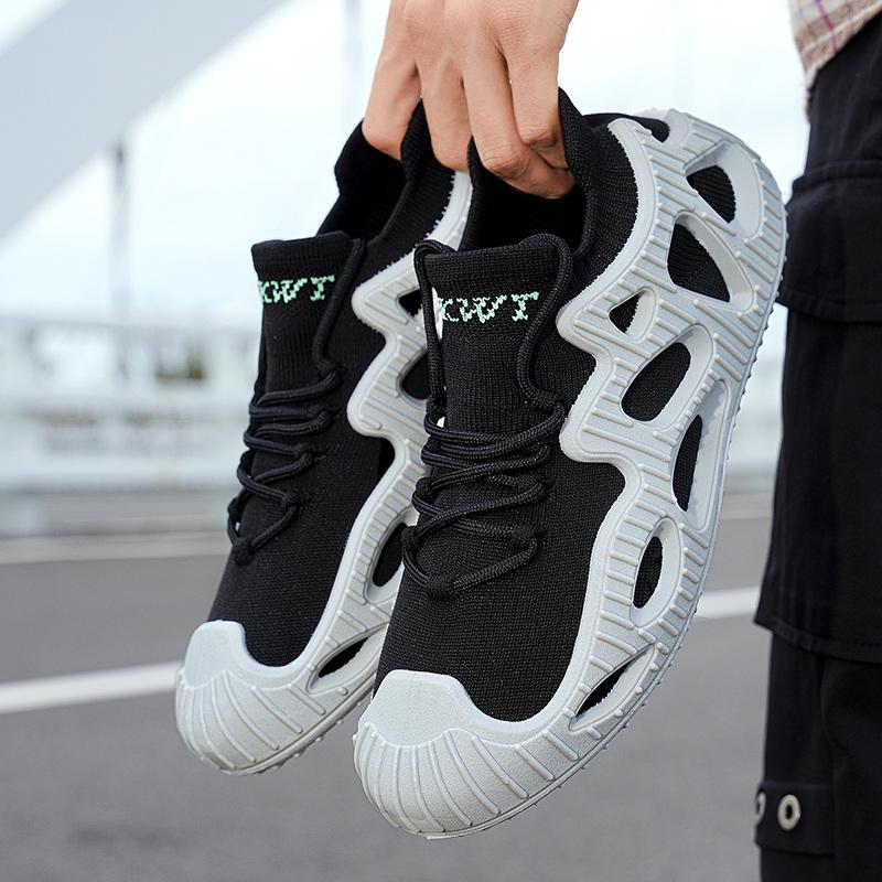 Men's Large-sized New Sports and Casual Couple Shoes Men's Outdoor Anti-slip Running Shoe Soft Soled and Soft Faced Casual Shoes