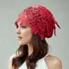 Flower Knit Beanies Single Layer Weave Cap Retro Crochet Hollow Knitted Hat  Outdoor