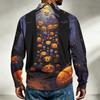 Herren Langarmshirt Halloween-Print Lockerer Schnitt Lässiges Oberteil