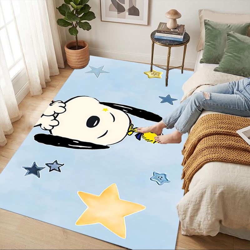 Snoopy Stars Living Room Nonslip Area Rug Soft Carpet For Bedroom Game Playroom Sofa Office Home Decor Doormat Christmas Gift C926815
