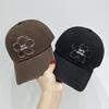 Korean Style Flower Embroidered Soft Top Baseball Hat for Women In Spring and Autumn Street Face Showing Small Versatile Baseball Cap Men's Trend