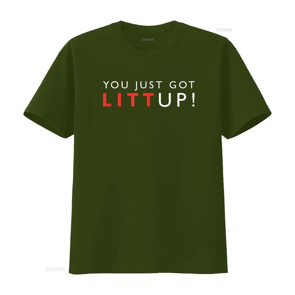 Suits You Just Got Litt Up T Shirt vintage Washed Unisex Soft Stretched homme Slightly Stylish graphic Versatile Casual