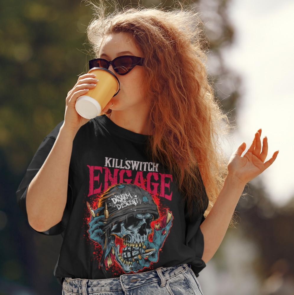 

Killswitch Engage Rock Band 2000 Konzert Fan Musik Damen Shirt Oversize M