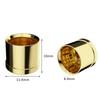 Preffair RCA Protective Set of 8 Caps, Gold-Plated Brass,