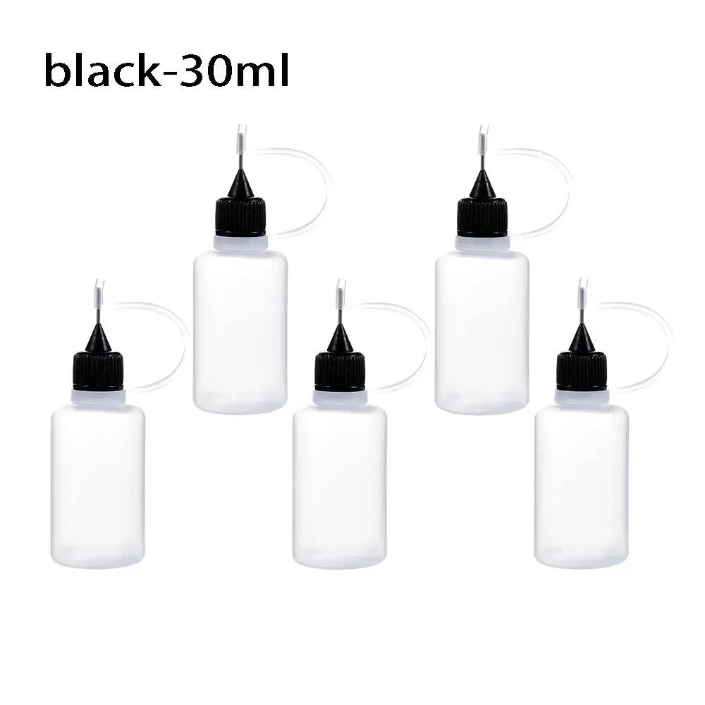 5ks/sada Jehla Tip Lahev s lepidlem Stlačit Plastová láhev Aplikátor lepidla Láhev DIY Scrapbooking Paper Craft Tool Plnitelná lahvička