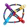 Creative Cartoon Giraffe Robot Egg Decompression Toy with Stretch Tube and Suction Cup, Featuring Ever-Changing Light-Up Hair.