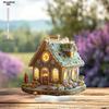 1pc, Christmas Gingerbread House Acrylic Decorative Plaques Ornaments, Acrylic Desk Decor, Four Seasons Decoration, novelty Home Decor