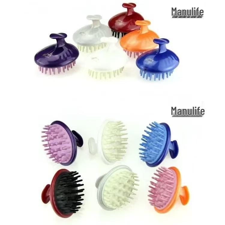 Silicone Scalp Massager Shampoo Brush - Soft Adult Head Scratcher & Cleaning Comb
