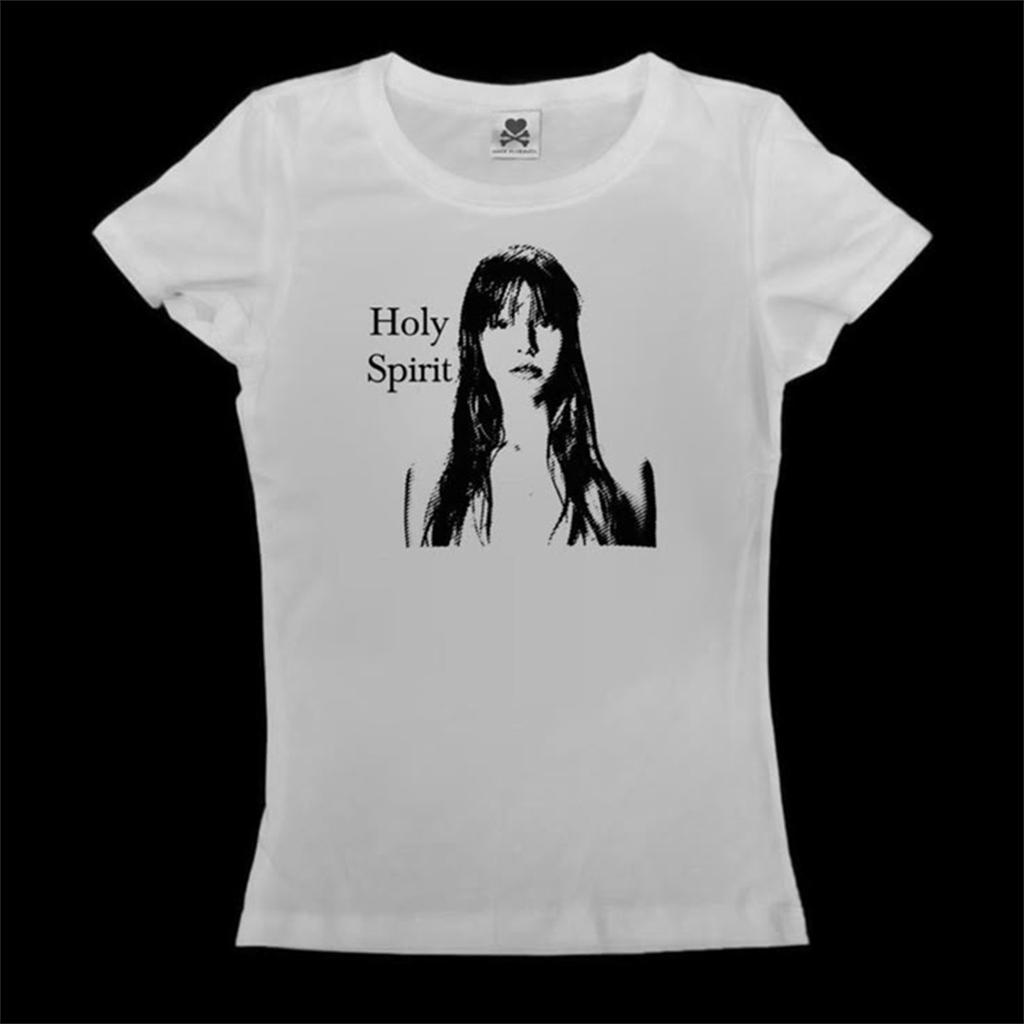 Spring and Summer Hot-selling New European and American Simple and Fashionable Multi-pattern Heat Transfer Trendy Girl Slim Short Sleeves