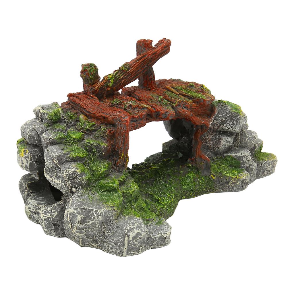 Fish Tank Arch Bridge Decoration Resin Beautiful Sapce Saving Aquarium Decorative Bridge for Underwater Environment
