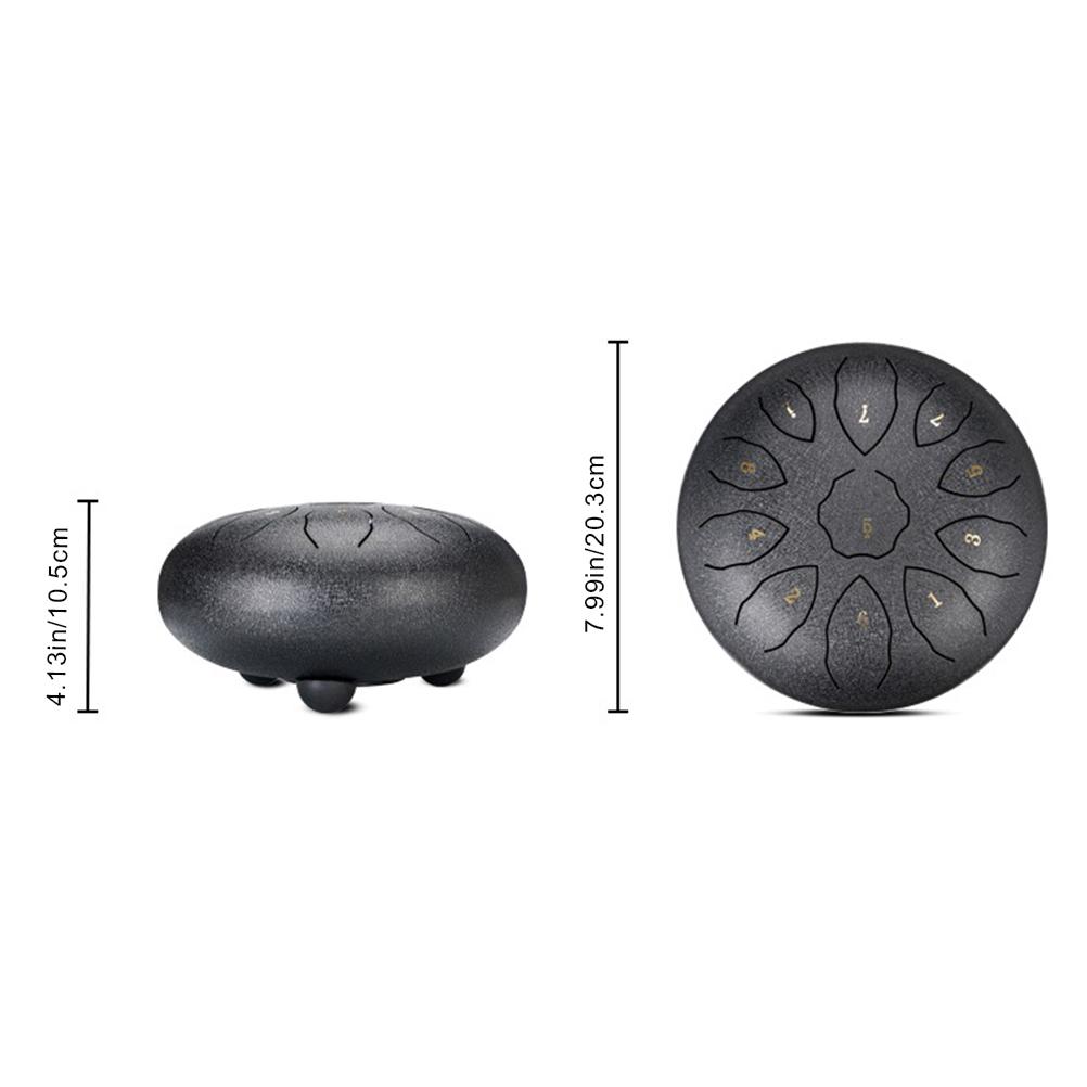 

Hanpan Drum 8 дюймов 11 нот язычковый барабан стальной язычковый барабан ударный инструмент с сумкой нотная тетрадь