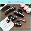 Elegant French Style Floral Hair Claw Large Size Acetate Rhinestone Clip For Women