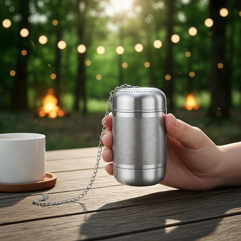 Reusable Stainless Steel Tea Infuser Strainer Fine Mesh Filter for Loose Leaf Tea Spice Brewing Coffee Home Cooking Gift Idea