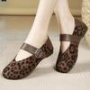 Women Slip-on Loafers Suede Leather Leopard Print Boat Shoes Girl Round Toe Flat Shoes
