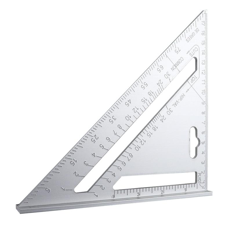 7'' Triangle Angle Protractor Aluminum Alloy Measuring Ruler Miter For Framing Building Carpenter Measuring Tools