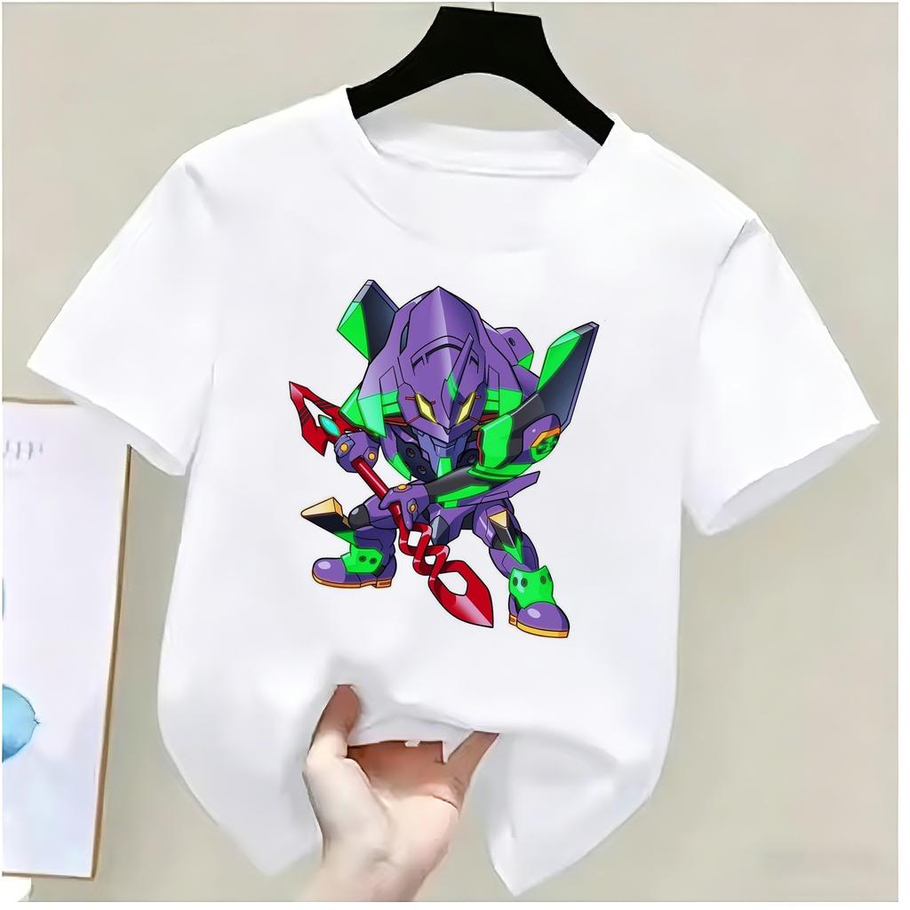 2026 Summer New Arrival Evangelion Pattern Street Style Print ShortSleeve TShirt Y2K Style Suitable for Both Men and Women