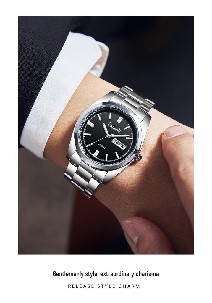 La Baoli LA421 Waterproof Quartz Steel Wristwatch for Couples