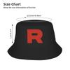 Team Rocket Bucket Hat Summer  Funny Fisherman Hats For Men Women Foldable Fishing Caps Street Style Graphic Sun Hats