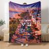 Gta Personalized Text Blanket Multi-purpose Customizable Blanket Warmthful Decor for Office Chair Bedding Livingroom Seaside Ideal for All Seasons