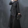 Long Sleeve Oversized Black Shirts & Blouses for Blouse Casual Loose Spring Autumn Tops Women Button Up Shirt