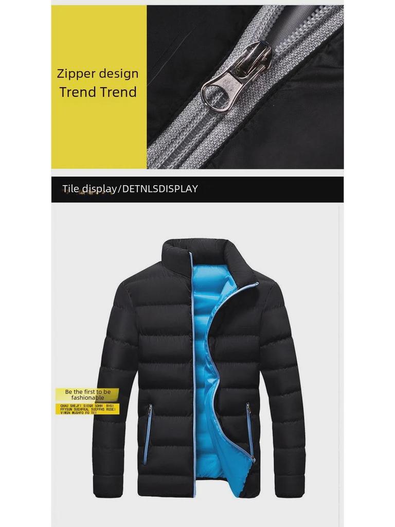 Men's Winter Stand Collar Down Cotton Running Jacket 2023