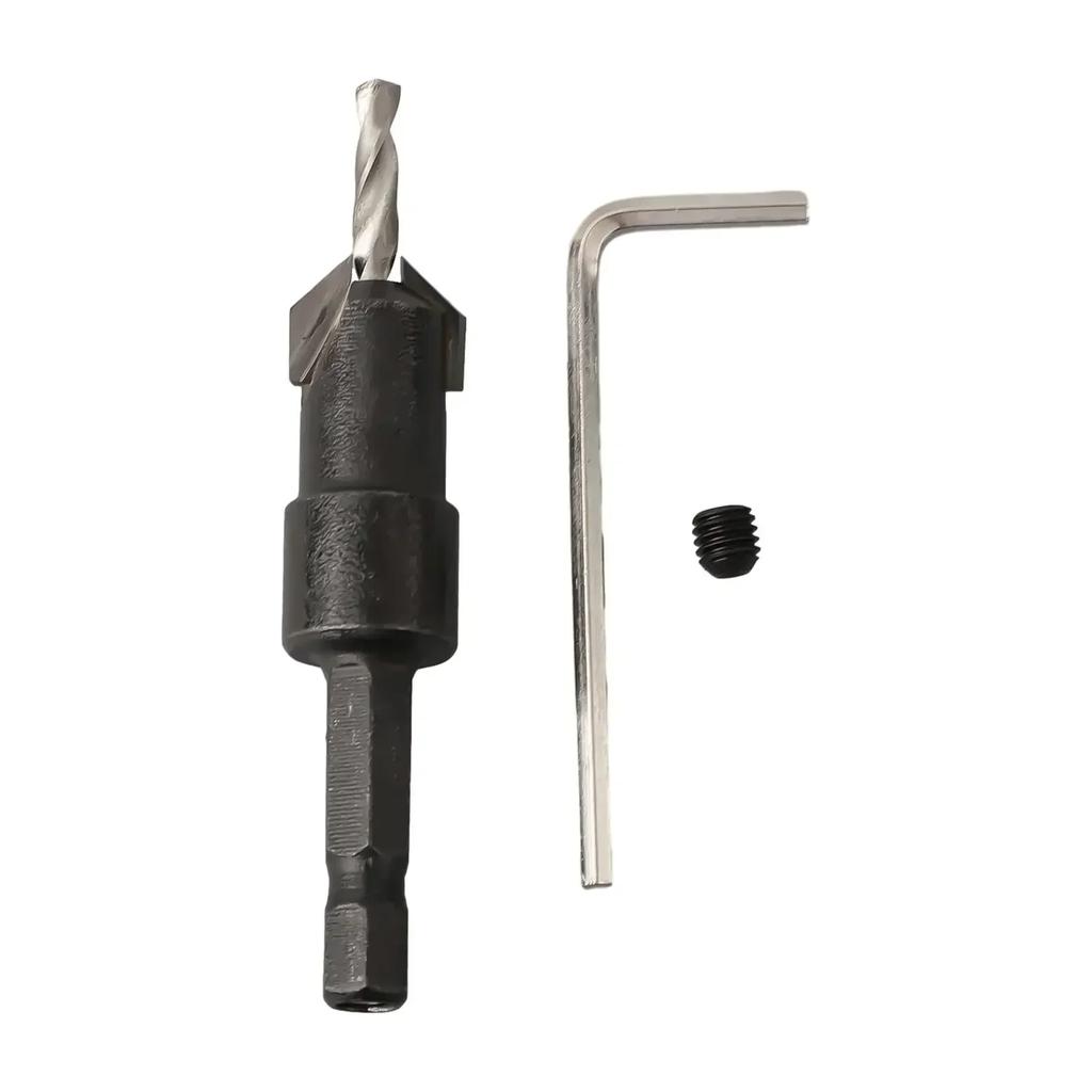 1Pc Countersink Drill Bit Salad Step Drill Bit 2/2.5/2.8/3.25/3.5mm Bit Head Hex Shank For Woodworking Hole Punching Carpentry