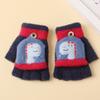 Children's Thickened Warm Winter Gloves Baby Knitted Outdoor Coldproof Gloves Flip Half Finger Men's Fleece Gloves