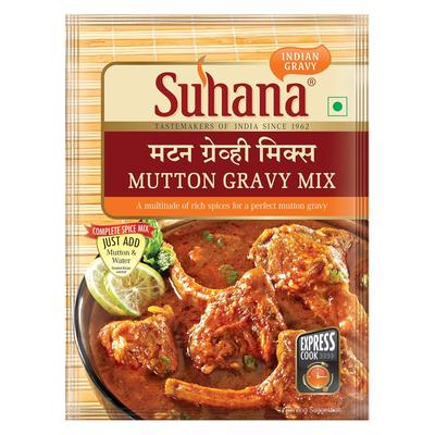 Suhana Mistura de Especiarias para Molho de Carneiro 80g Sachê Pacote com 3 Autêntica Mistura de Masala para Curry Indiano Cozimento Rápido Estilo Restaurante
