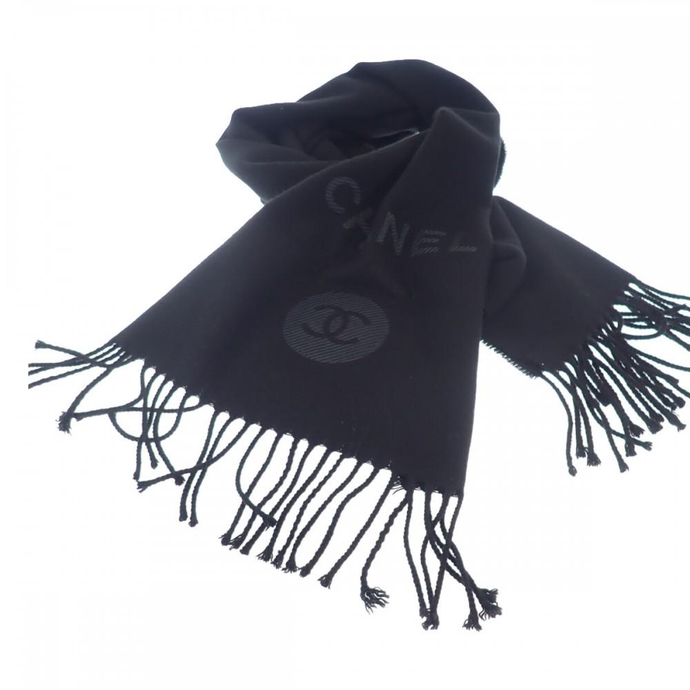 Chanel Scarf Black Wool/cashmere Women