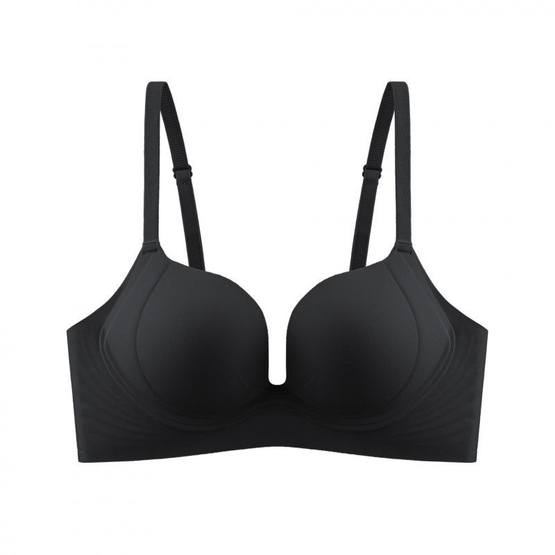 Gładki Biustonosz Bandeau Push-Up na Mały Biust - Antypoślizgowy i Zapobiegający Opadaniu z Zapięciem z Przodu i Pięknym Tyłem