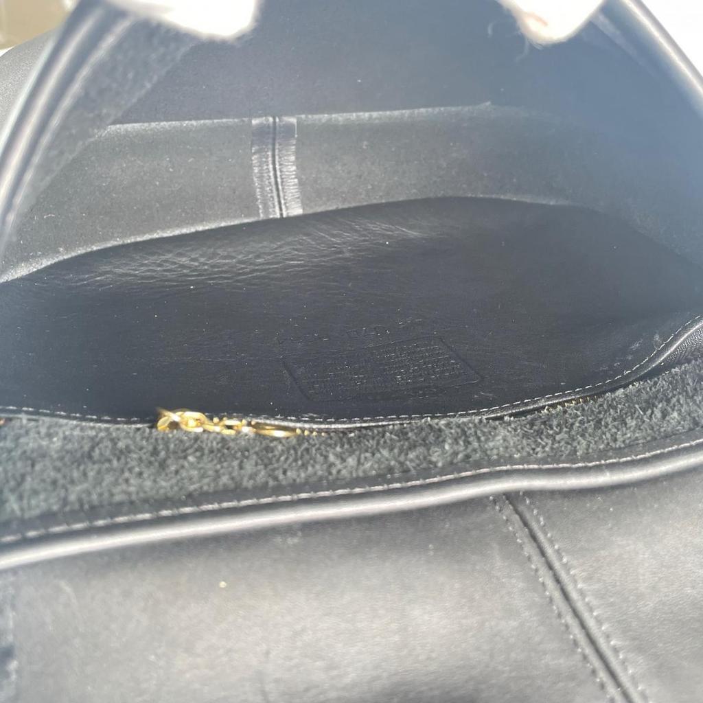 COACH Graboutin leather Old coach Shoulder Bag leather black Women UTD 9034 Used