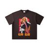 260 GSM Double Yarn 32 Count 100% Cotton Bleach V8 Matsumoto Print Unisex Heavy Cotton T Shirt