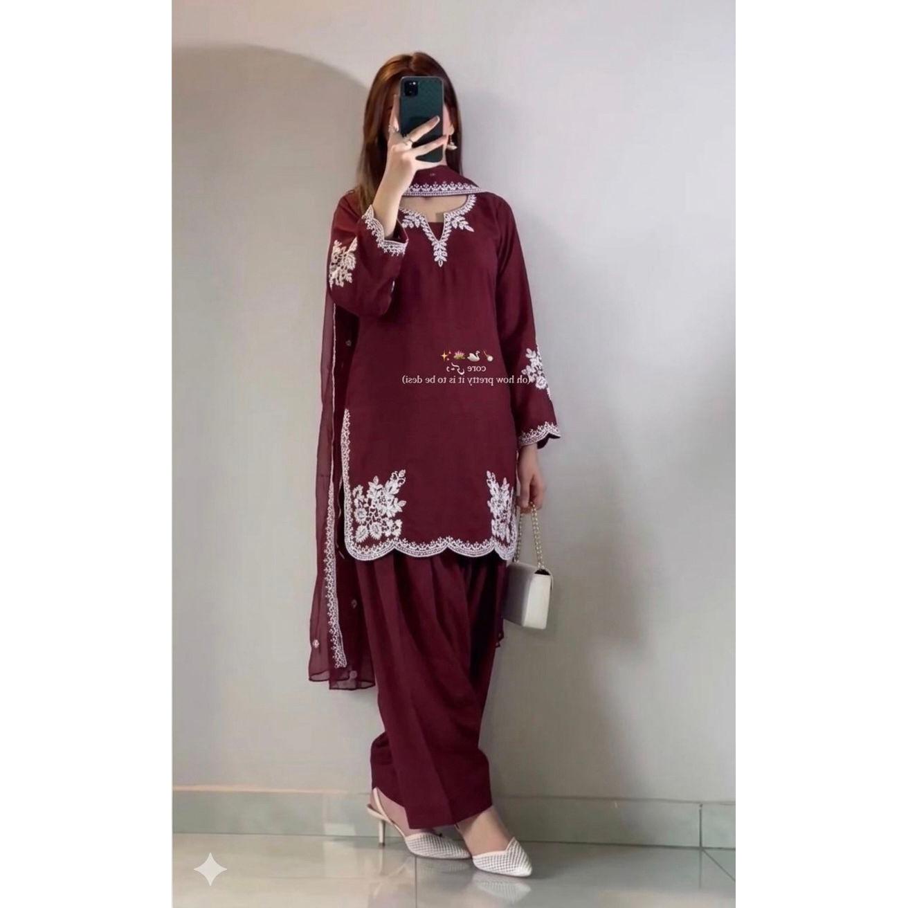 Pakistani Wedding Wear Farshi Suit Indain Bollywood Designer Salwar Kameez Dress L-40