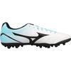Mizuno Folgado AS Wide Lace-Up AG (Rubber Short Studs) Shock Absorbing Durable Impact Resistant Soccer Shoes Men Soccer Shoes White Blue P1GA229425