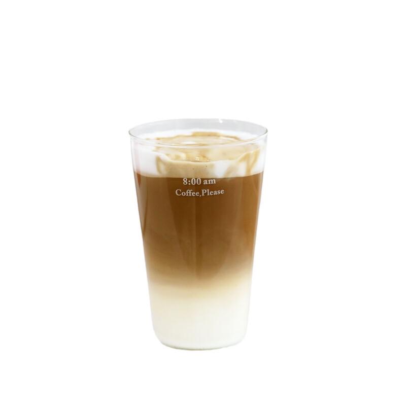 OLOEY High Borosilicate Letter Glass Coffee Mug Set