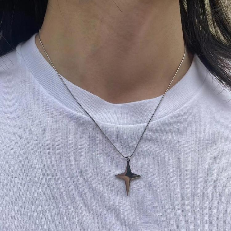 Cross Choker Necklace Four Pointed Star Necklaces Asterism-Necklace Jewelry