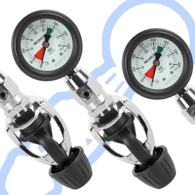 Scubas Diving Cylinder Pressure Gauge High Precisions Luminously Pressure Dials Submersible Diving Pressure Gauge Enduring