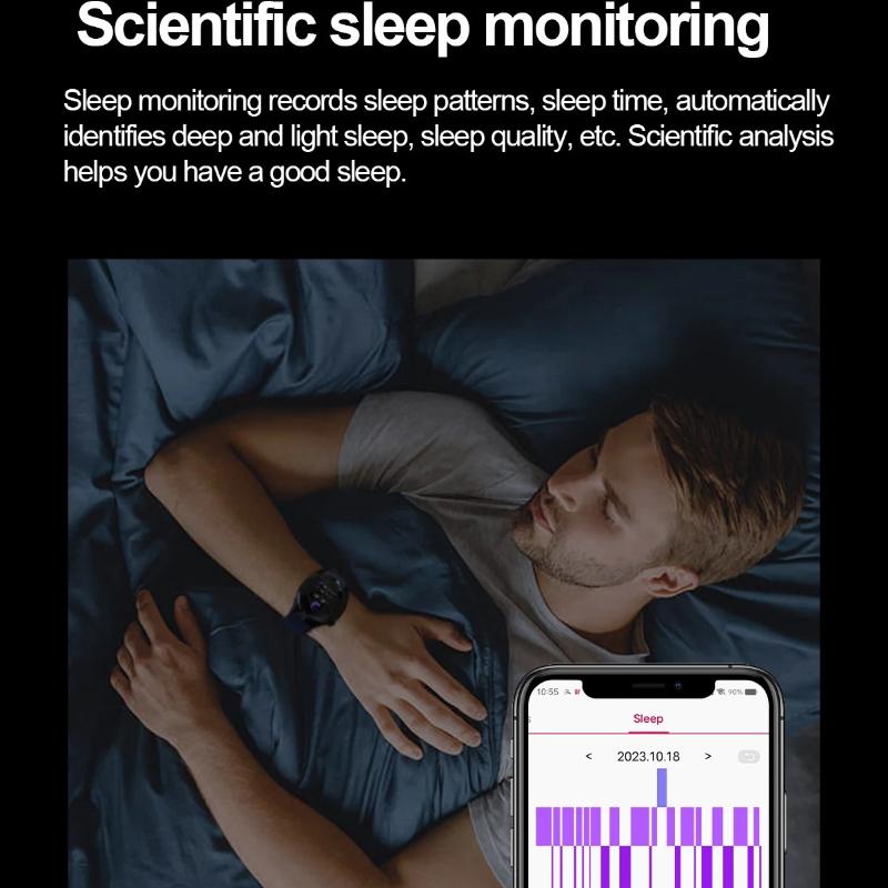 2026 Nuovo Preciso Lipidi Sanguigni Schermo AMOLED da 1,43" Smartwatch per la Salute ECG Acido Urico Pressione Sanguigna Chiamata Bluetooth Smartwatch Compatibile Android/iOS