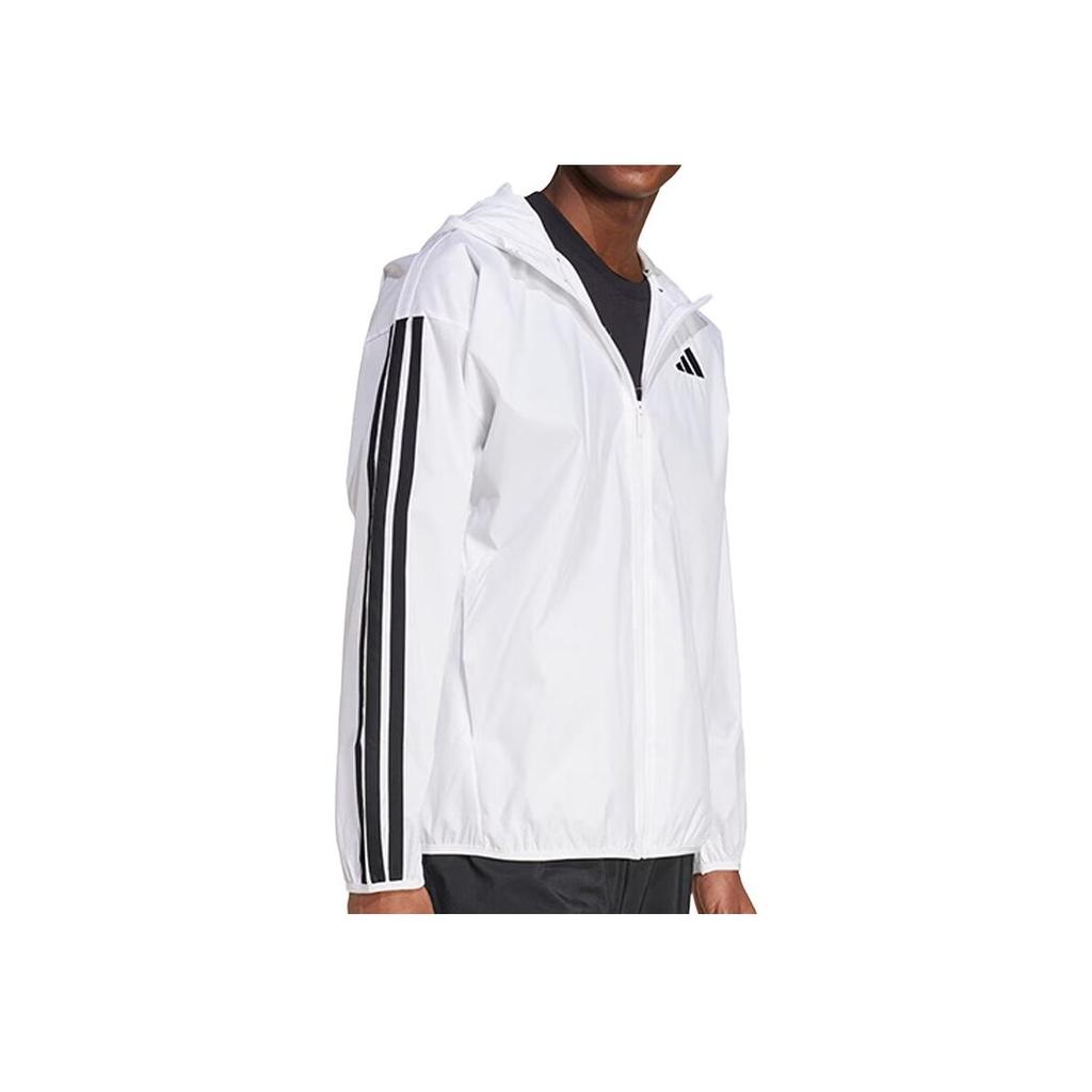 Adidas SS25 Comfortable Versatile Sports Striped Casual Jacket Men Jacket White JF3682