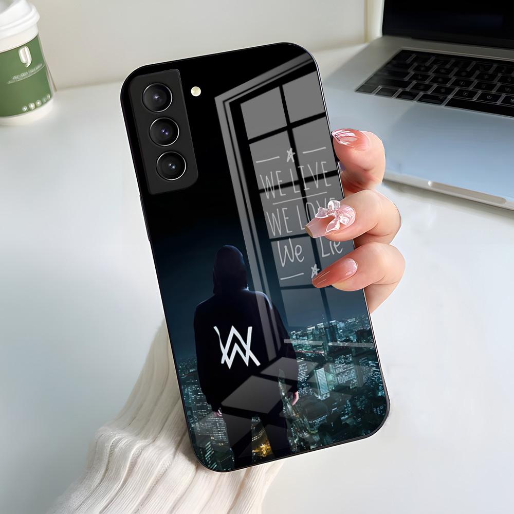 World Hit DJ Alan Walker Phone Case For Samsung S25 S24 FE S23 S22 S21 Plus S20 Ultra Note20Ultra Black Glass Cover