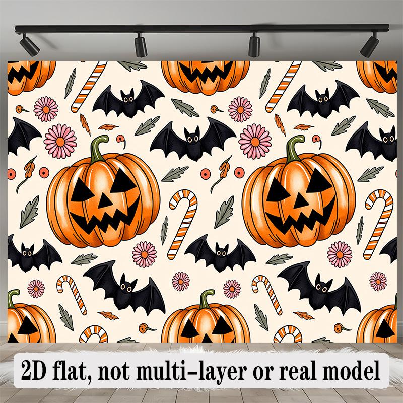 Party Backdrop Halloween Flat Banners Pumpkin Candy Corn Celebrations Wedding Enthusiasts Photo Background Decor Front Door Decor