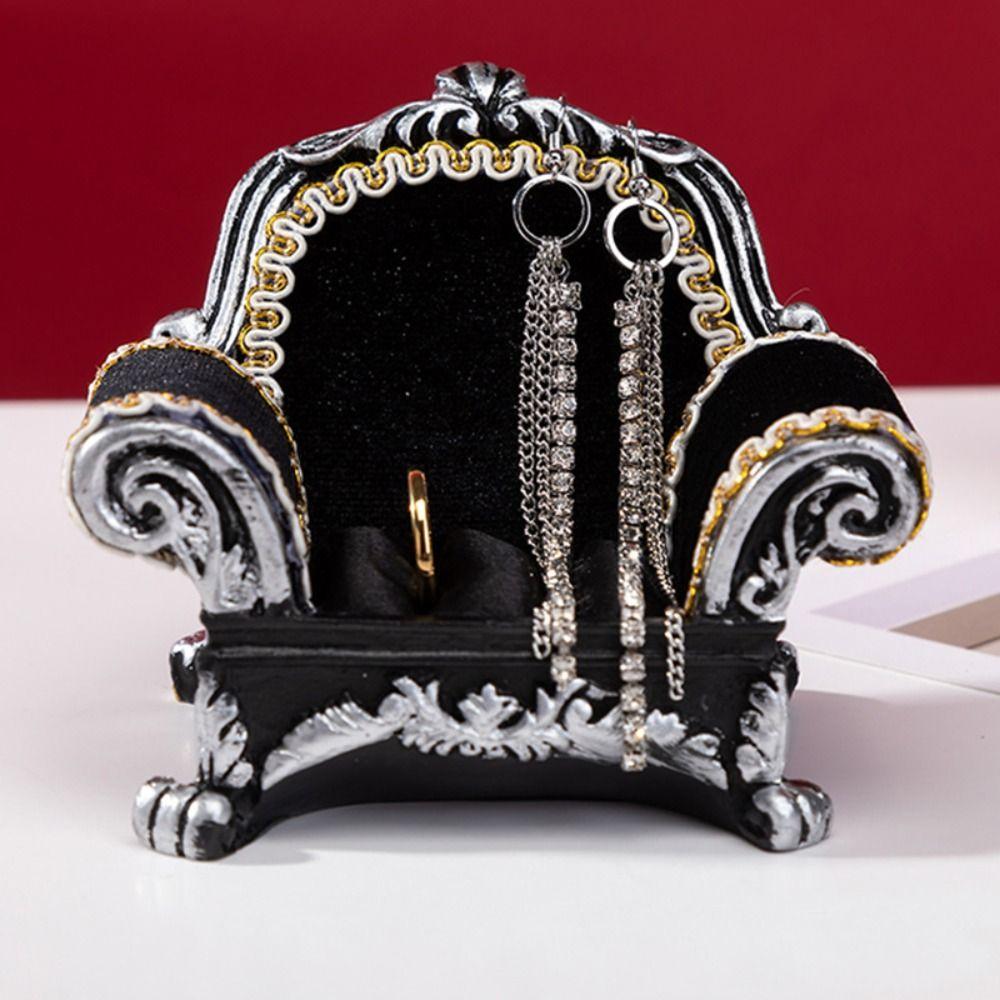 

Luxury Ring Sofa Display Stand Velvet Jewelry Rack Stand Display Home Decoration short sofa чёрный