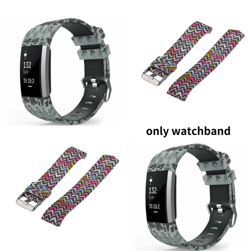 Lebhaft gemusterte Fitbit Charge 4 und Charge 3 Armbänder Weiche und flexible TPE-Armbänder