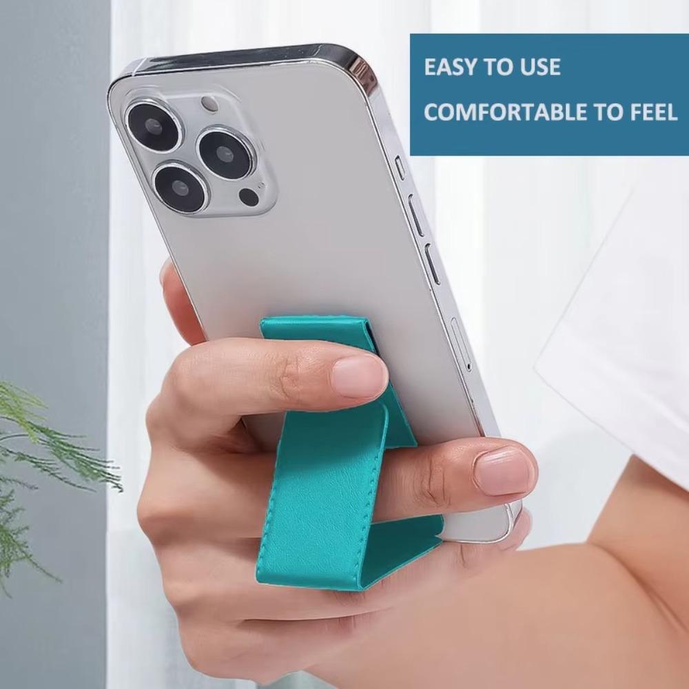 Folding Phone Holder Solid Color Push Pull Phone Rack Portable Phone Ring Buckle  for Creative Use