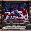 Wall Hanging Tapestry Custom NameKendrick Lamar Pattern Personalized Printed Fabric Wall Decor