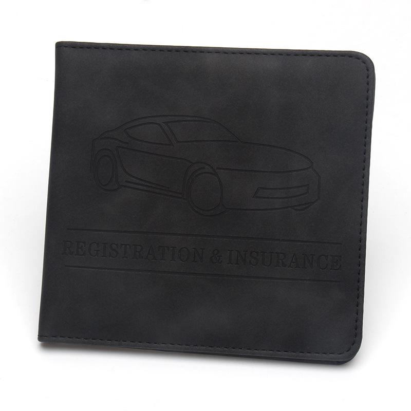Leather Short Motorcycle Driving License Protective Cover & Storage Bag