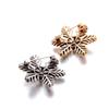 Retro Christmas Snowflower Shape Diamante Alloy Brooch Collar Pin