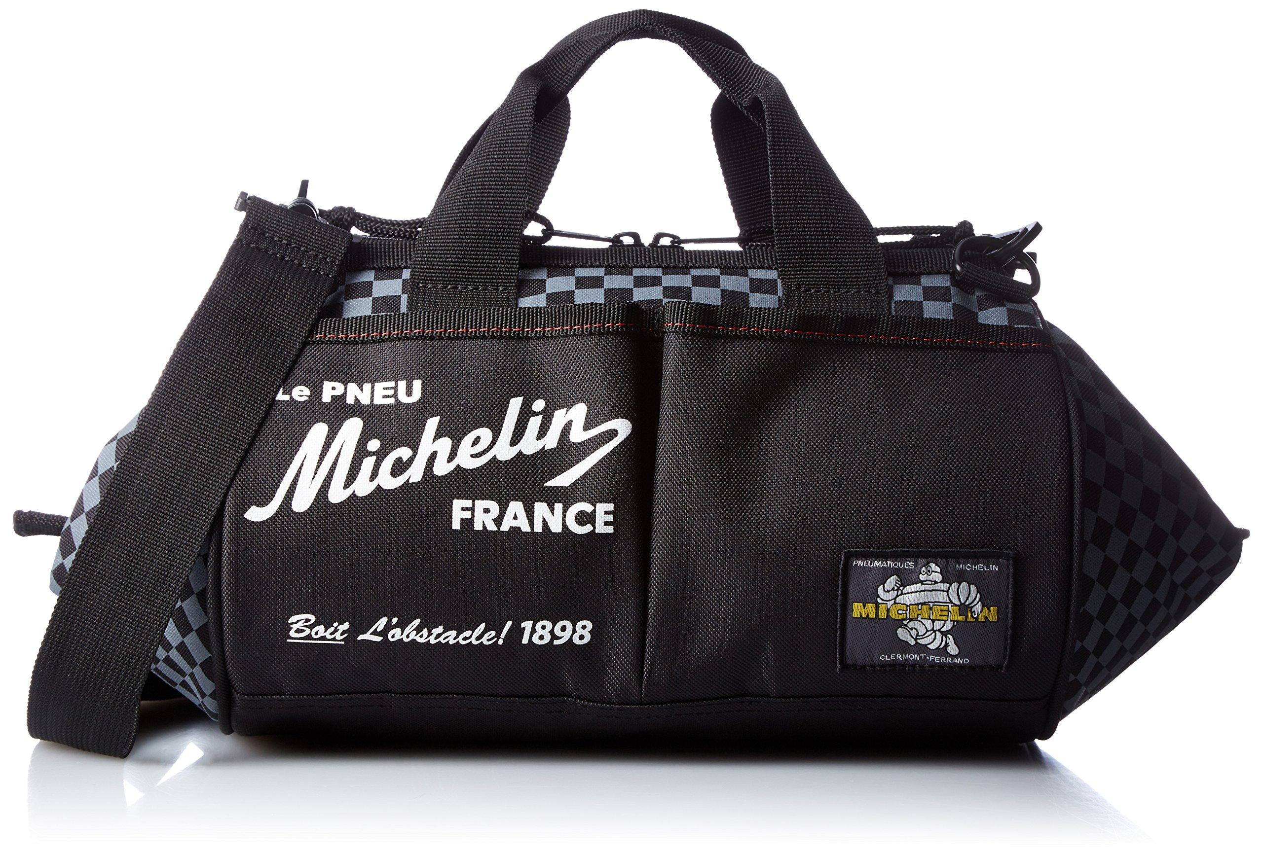 

Michelin 2-Way Shoulder Bag with Clasp, Mini Boston Bag, Checkered Pattern, 231636